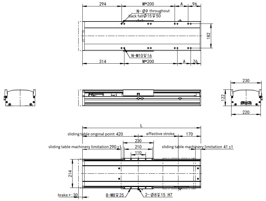 Modul Motor Linear Gerak Bermotor Bermotor Presisi Tinggi