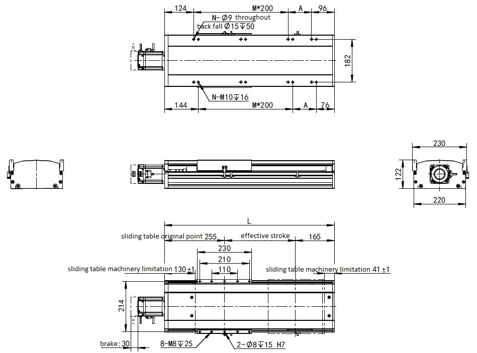 Modul Motor Linear Gerak Bermotor Bermotor Presisi Tinggi