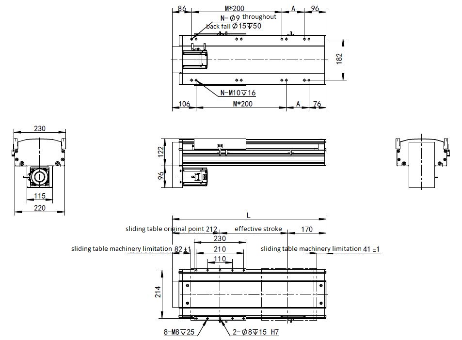 Modul Motor Linear Gerak Bermotor Bermotor Presisi Tinggi