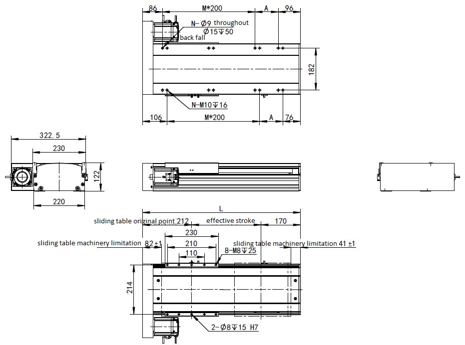 Modul Motor Linear Gerak Bermotor Bermotor Presisi Tinggi