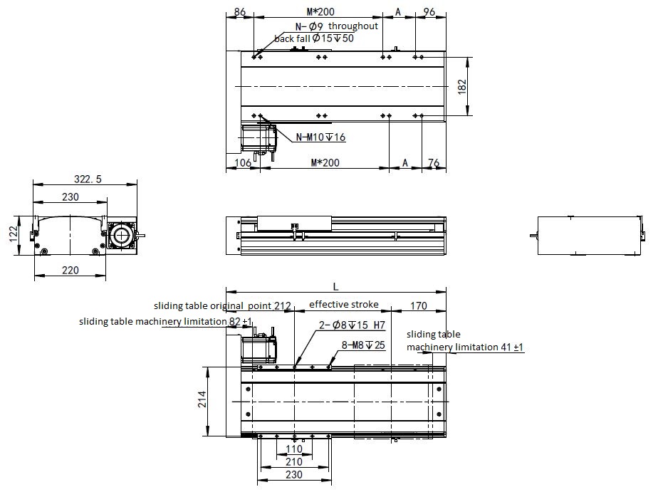 Modul Motor Linear Gerak Bermotor Bermotor Presisi Tinggi